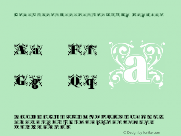 GrasVibertDecorativeW90-Rg Regular Version 1.00 Font Sample