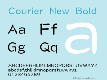Courier New Bold Version 5.00.2x图片样张