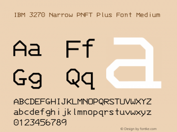 IBM 3270 Narrow PNFT Plus Font Medium Version 001.000;Nerd Fonts 0 Font Sample