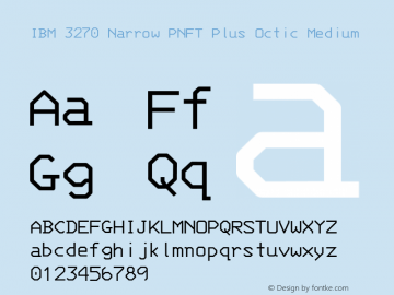 IBM 3270 Narrow PNFT Plus Octic Medium Version 001.000;Nerd Fonts 0图片样张