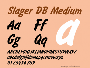 Slager DB Medium 1.0 Wed Oct 09 15:39:52 1996图片样张