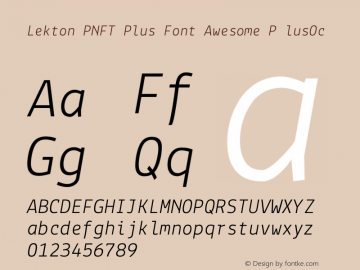 Lekton PNFT Plus Font Awesome P lusOc Version 3.000 Font Sample