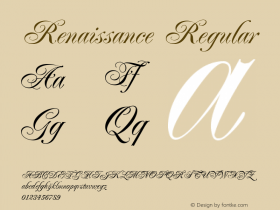 Renaissance Regular 1.0 Sat Nov 04 07:53:54 1995 Font Sample