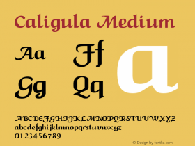 Caligula Medium 001.001 Font Sample