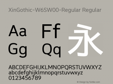 XinGothic-W6SW00-Regular Regular Version 1.00图片样张