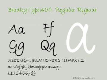 BradleyTypeW04-Regular Regular Version 1.00图片样张