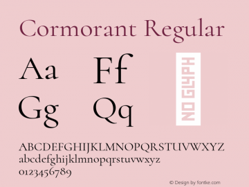 Cormorant Regular Version 1.000 Font Sample