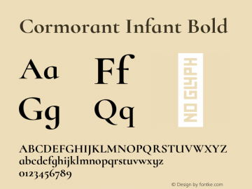Cormorant Infant Bold Version 1.000;PS 001.000;hotconv 1.0.70;makeotf.lib2.5.58329图片样张