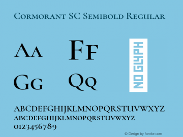 Cormorant SC Semibold Regular Version 1.000 Font Sample