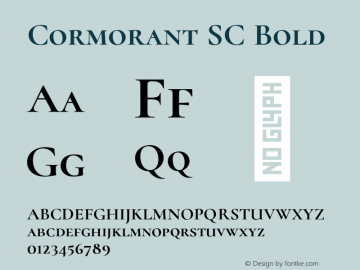 Cormorant SC Bold Version 1.000;PS 001.000;hotconv 1.0.70;makeotf.lib2.5.58329图片样张