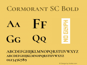 Cormorant SC Bold Version 1.000 Font Sample