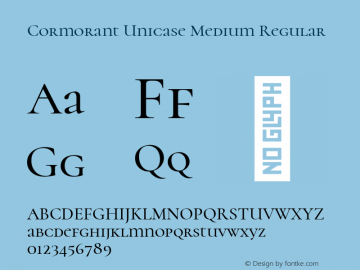 Cormorant Unicase Medium Regular Version 1.000 Font Sample