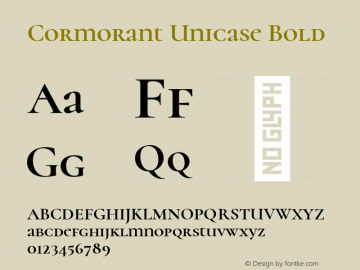Cormorant Unicase Bold Version 1.000图片样张