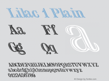 Lilac 1 Plain Altsys Fontographer 3.3  3/7/92 Font Sample