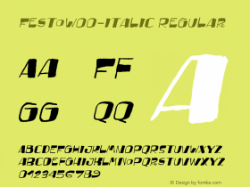 FestoW00-italic Regular Version 1.00图片样张