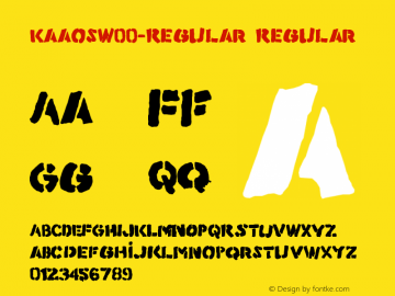 KaaosW00-Regular Regular Version 2.00 Font Sample