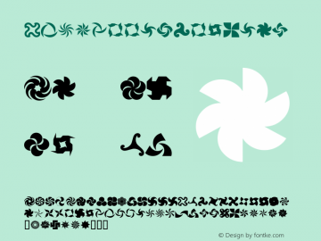 Pinwheels Regular Version 4.10 Font Sample