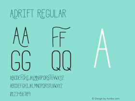 Adrift Regular Version 1.00 August 24, 2015, initial release Font Sample