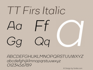 TT Firs Italic Version 1.000图片样张
