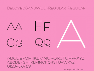 BelovedSansW00-Regular Regular Version 1.00 Font Sample