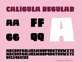 Caligula Regular Version 1.00 December, 2013, initial release图片样张
