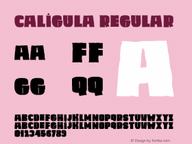 Caligula Regular Version 1.00 December, 2013, initial release Font Sample