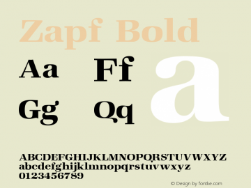 Zapf Bold Altsys Fontographer 3.5  11/25/92图片样张