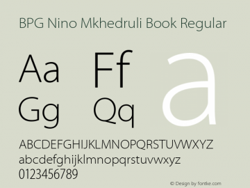 BPG Nino Mkhedruli Book Regular Version 2.001 2008图片样张