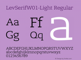 LevSerifW01-Light Regular Version 1.10图片样张