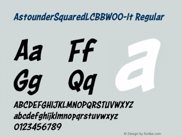 AstounderSquaredLCBBW00-It Regular Version 1.00 Font Sample