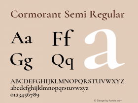 Cormorant Semi Regular Version 1.000图片样张