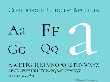 Cormorant Unicase Regular Version 1.000图片样张