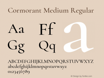 Cormorant Medium Regular Version 1.000 Font Sample