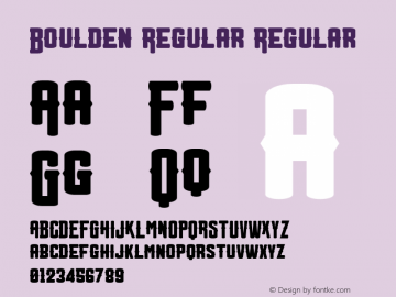 Boulden Regular Regular 1.000 Font Sample