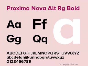 Proxima Nova Alt Rg Bold Version 2.001图片样张