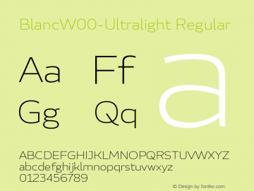BlancW00-Ultralight Regular Version 1.00图片样张
