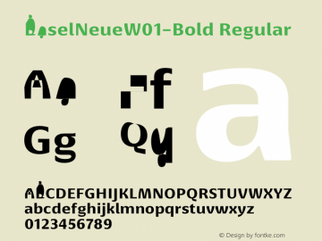 BaselNeueW01-Bold Regular Version 1.00 Font Sample