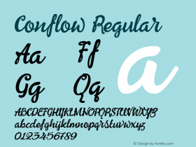 Conflow Regular 1.000 Font Sample