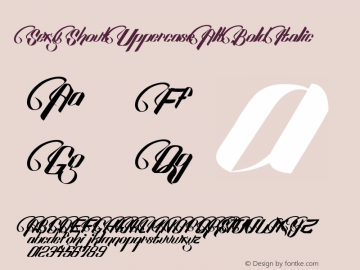 Sexy Shout Uppercase Alt Bold Italic Version 1.000;PS 001.001;hotconv 1.0.56图片样张