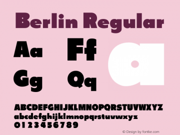 Berlin Regular 001.001 Font Sample