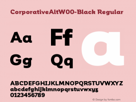 CorporativeAltW00-Black Regular Version 1.00 Font Sample