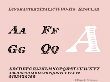 EingraviertItalicW00-Rg Regular Version 1.00 Font Sample
