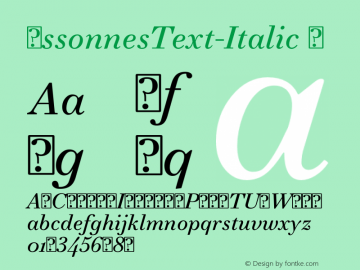 EssonnesText-Italic ☞ Version 1.000 2015 initial release;com.myfonts.easy.james-todd.essonnes.text-italic.wfkit2.version.4t34 Font Sample