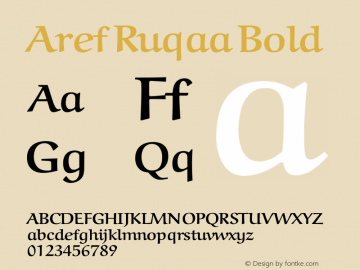 Aref Ruqaa Bold Version 0.2图片样张