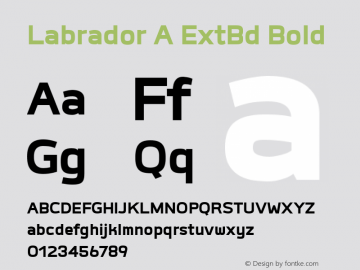 Labrador A ExtBd Bold Version 1.000图片样张