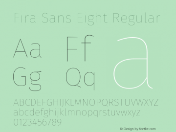 Fira Sans Eight Regular Version 4.105图片样张