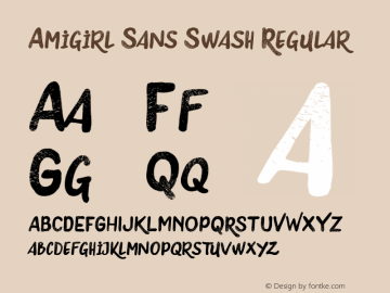 Amigirl Sans Swash Regular 1.000图片样张