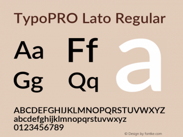 TypoPRO Lato Regular Version 2.015; 2015-08-06; http://www.latofonts.com/图片样张