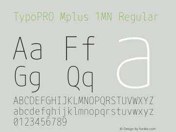 TypoPRO Mplus 1MN Regular Version 1.059图片样张