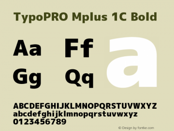 TypoPRO Mplus 1C Bold Version 1.059图片样张